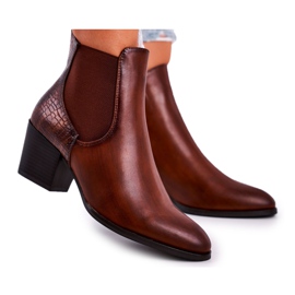Stivali da donna con tacco alto Sergio Leone Brown BT613 marrone