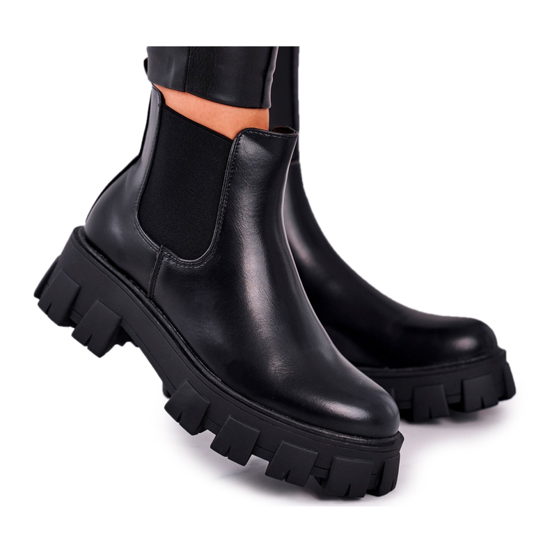 SEA Stivaletti da donna Stivaletti Jodhpur Morie Black nero