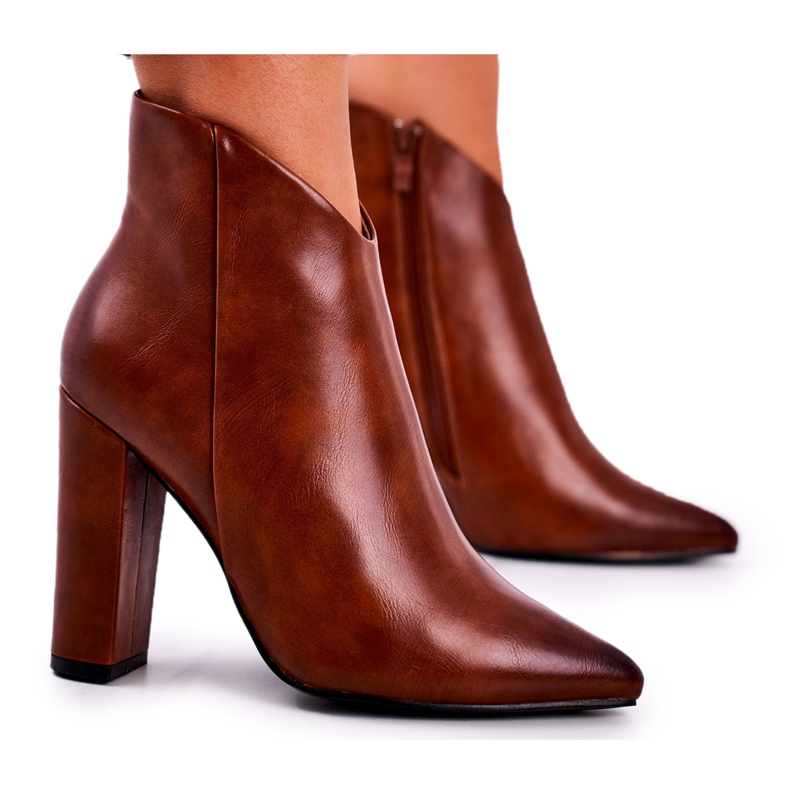 Marquiiz Stivali da donna con tacco alto Camel Rise Up marrone
