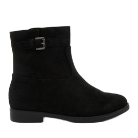 Stivali neri isolati con zeppa nascosta Clifford in suede nero
