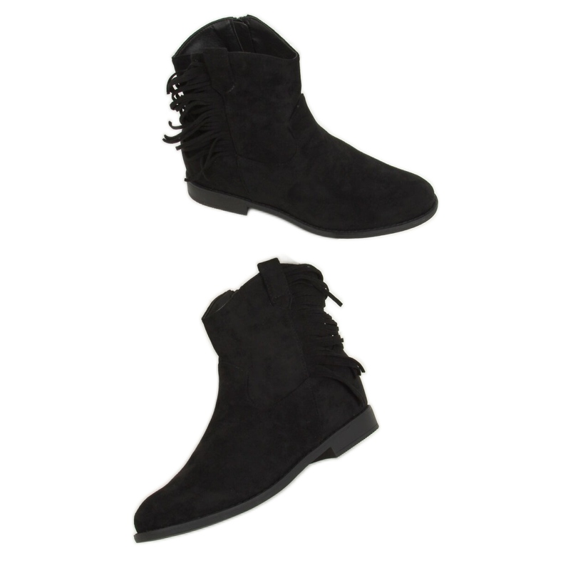 Stivali neri stile Boho, nero 688-A99 Nero
