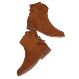Stivali nello stile del cammello boho 688-A99 Camel marrone multicolore