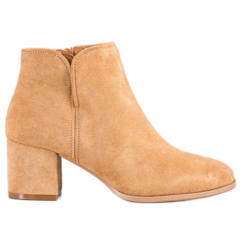 Bella Paris Stivali eleganti con tacco alto beige