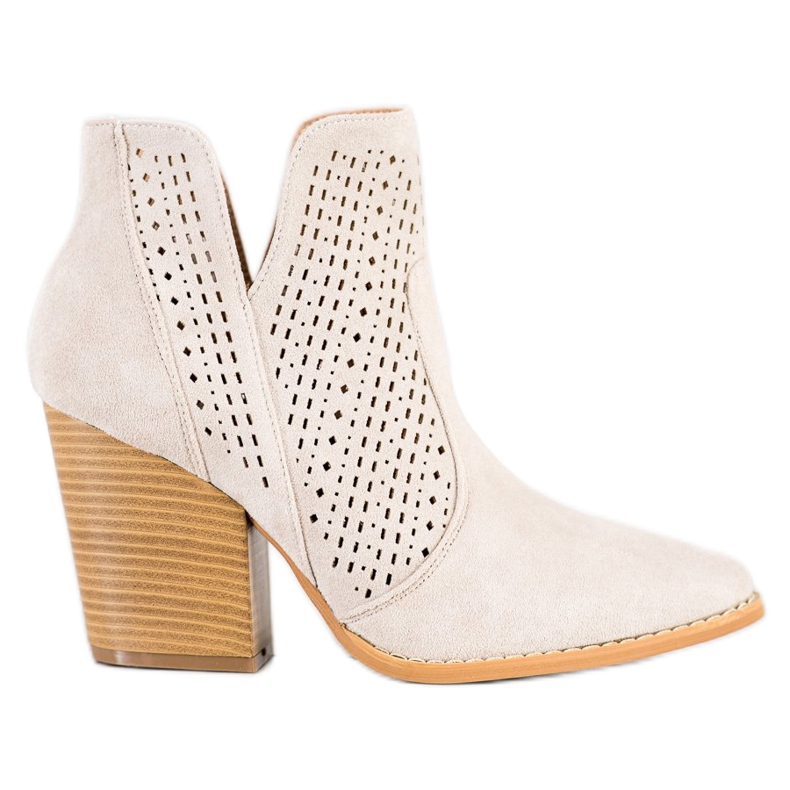Bella Paris Stivaletti traforati sul palo beige