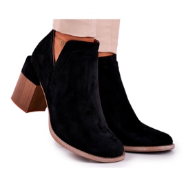 MSMG Stivali Donna Con Tacco Taglio Neri Meliori Dream nero