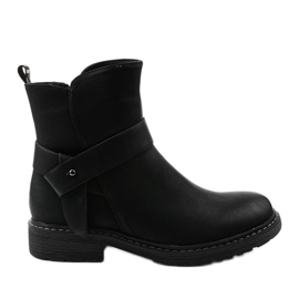 Stivali piatti neri da donna con cerniera Graybane nero