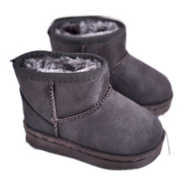 Caldi stivali da neve da bambino per bambini Grey Gooby grigio