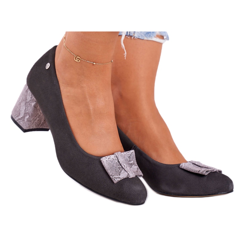 Décolleté da donna Maciejka Scamosciato Grafite 3356A-43 / 00-1 multicolore