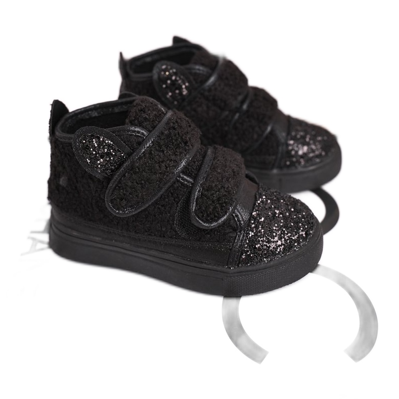 FRROCK Sneakers Bambini Alte Calde Nere Clifford nero