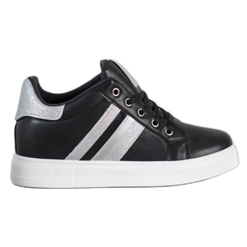 SHELOVET Scarpe sportive su una zeppa nero