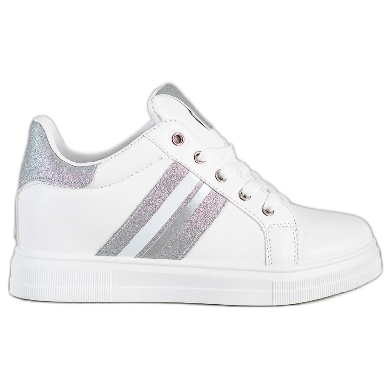 SHELOVET Scarpe sportive su una zeppa bianca