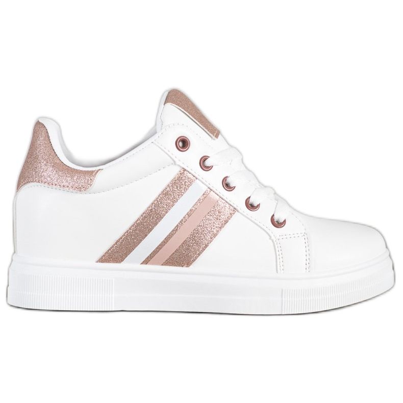SHELOVET Scarpe sportive su una zeppa bianca