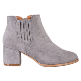 Bella Paris Stivaletti corti in pelle scamosciata beige