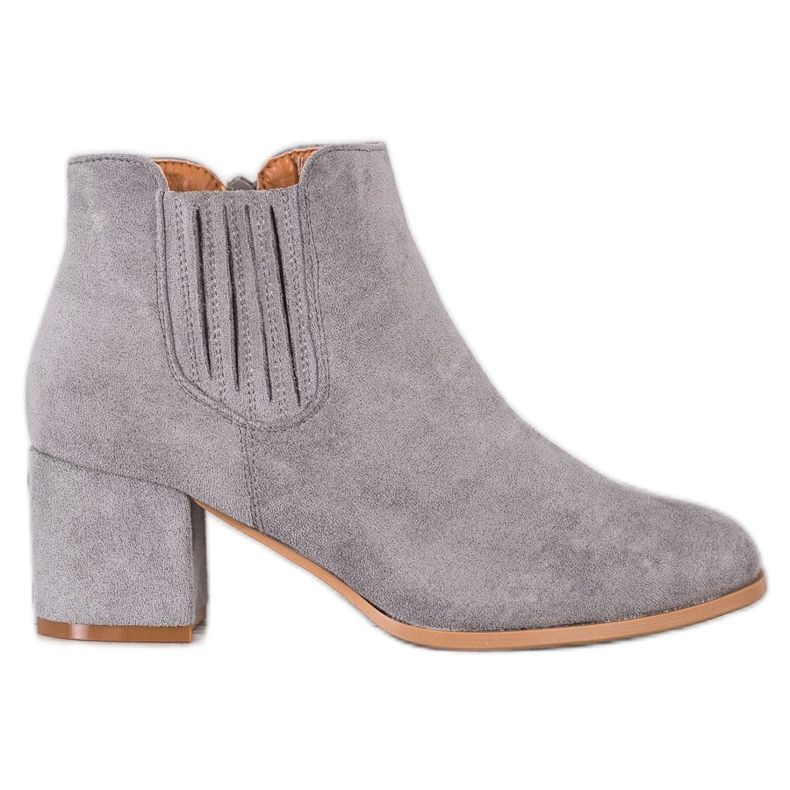 Bella Paris Stivaletti corti in pelle scamosciata beige