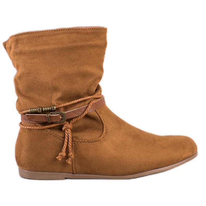SHELOVET Stivali in pelle scamosciata alla moda marrone