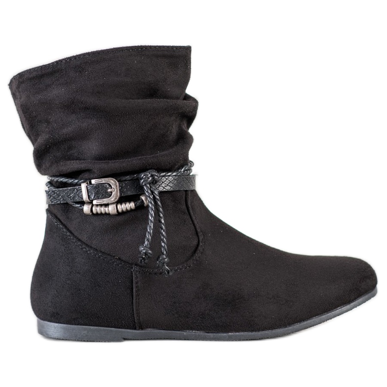 SHELOVET Stivali in pelle scamosciata alla moda nero