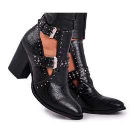 FRSS Stivali Donna Con Cut-out Cocco Nero Aria