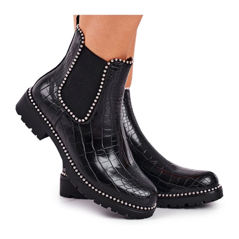 Stivaletti Donna Stivaletti Chelsea Warm Black Elvina nero