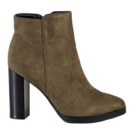 Super Me Stivali alla moda con tacco alto verde