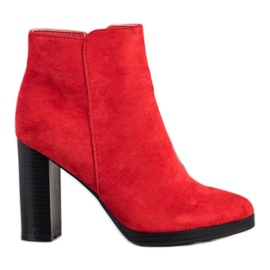 Super Me Stivali alla moda con tacco alto rosso