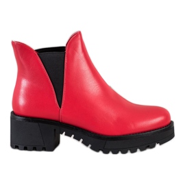 Super Mode Stivali slip-on in ecopelle rosso