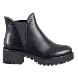 Super Mode Stivali slip-on in ecopelle nero