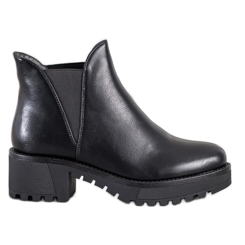 Super Mode Stivali slip-on in ecopelle nero
