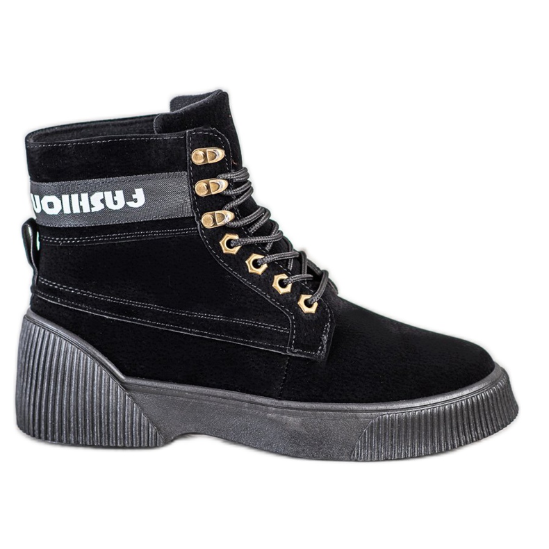 Weide Stivaletti alla moda allacciati nero