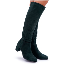 Stivali da donna in camoscio Sergio Leone verde KZ273