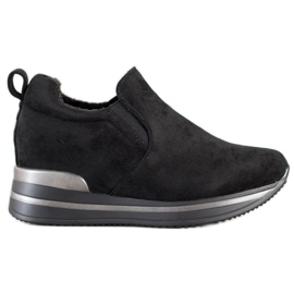 Gogo Scarpe calde sulla piattaforma nero