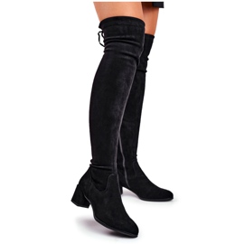 Stivali da donna Sergio Leone lycra nero KZ281