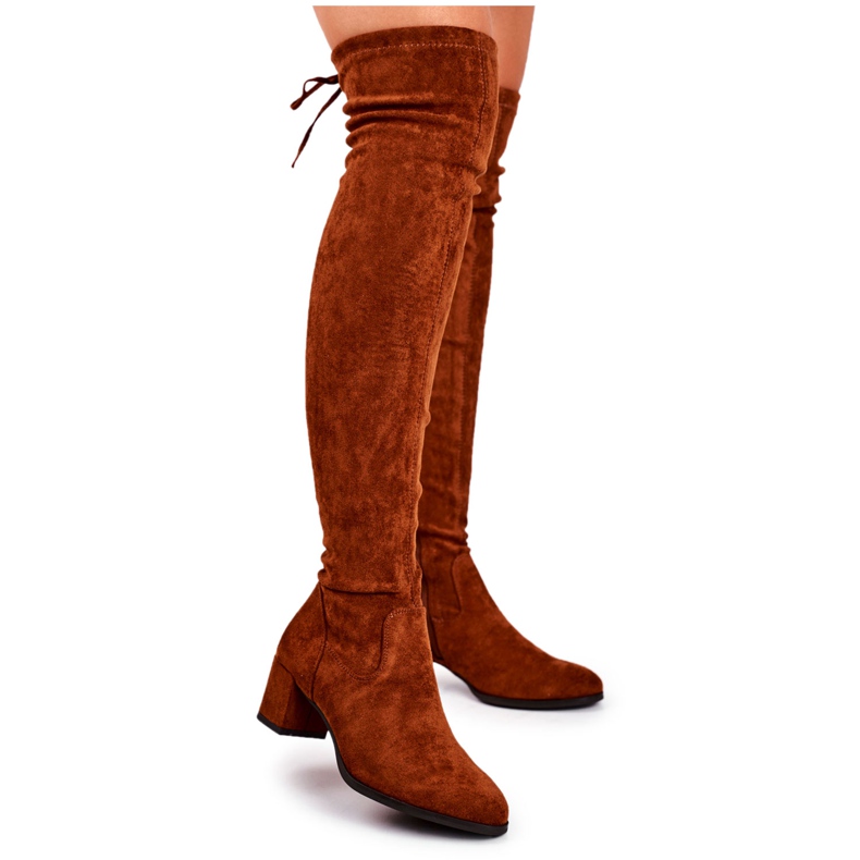 Stivali da donna Sergio Leone lycra cammello KZ281 marrone multicolore