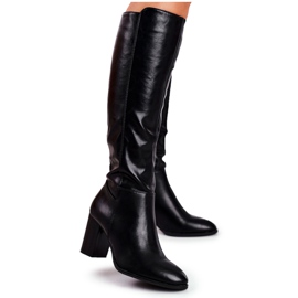 Stivali al ginocchio da donna Sergio Leone neri KZ278 nero
