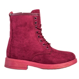 Emaks Trapper in pelle scamosciata rosso rosa