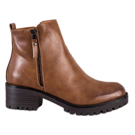 Ideal Shoes Comodi stivali marroni marrone