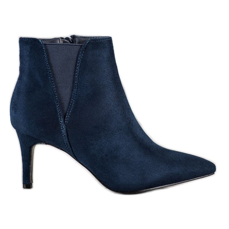 SHELOVET Stivali blu navy su un tacco alto