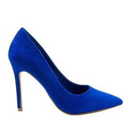 Classiche scarpe col tacco Hyirnar blu in camoscio