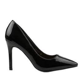 Décolleté laccate nere su tacco Rhodes nero