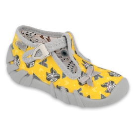 Scarpe per bambini Befado 110P393 grigio giallo