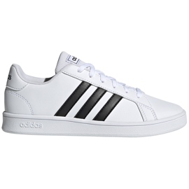 Scarpe per bambini adidas Grand Court K bianche e nere EF0103 bianco