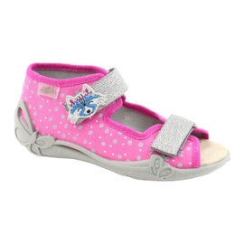 Scarpe da bambino gialle Befado 342P016 rosa d'argento grigio