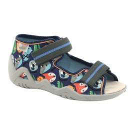 Scarpe da bambino Befado gialle 350P013 blu grigio multicolore