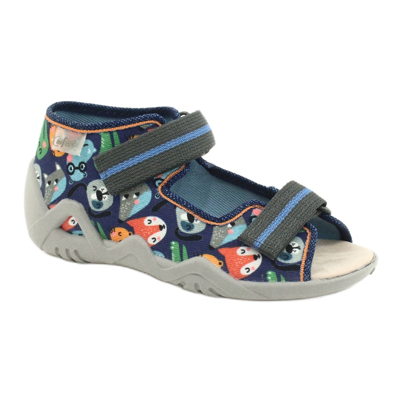 Scarpe da bambino Befado gialle 350P013 blu grigio multicolore