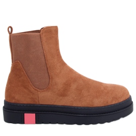 Stivaletti Chelsea su suola alta cammello NS139P Camel marrone