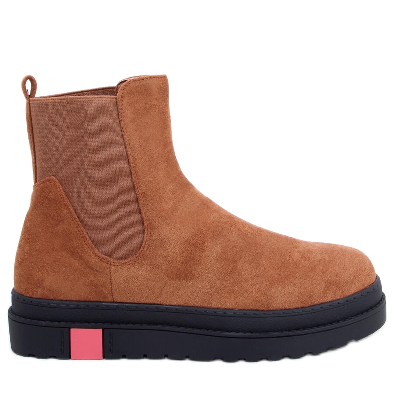 Stivaletti Chelsea su suola alta cammello NS139P Camel marrone