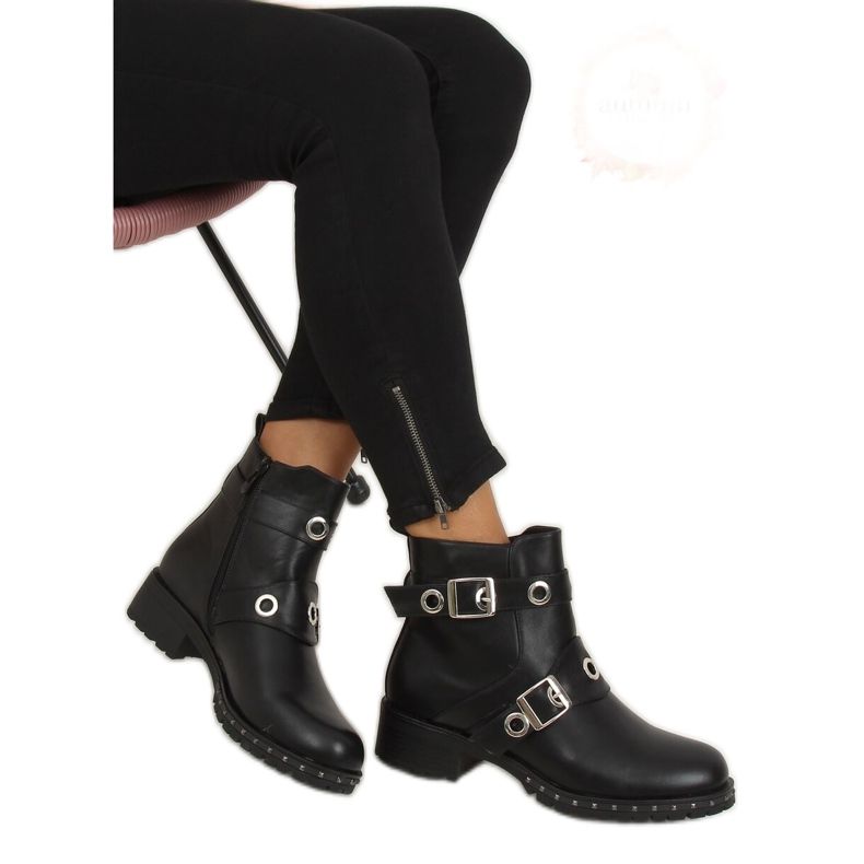 Stivali militari neri X581 Black nero d'argento