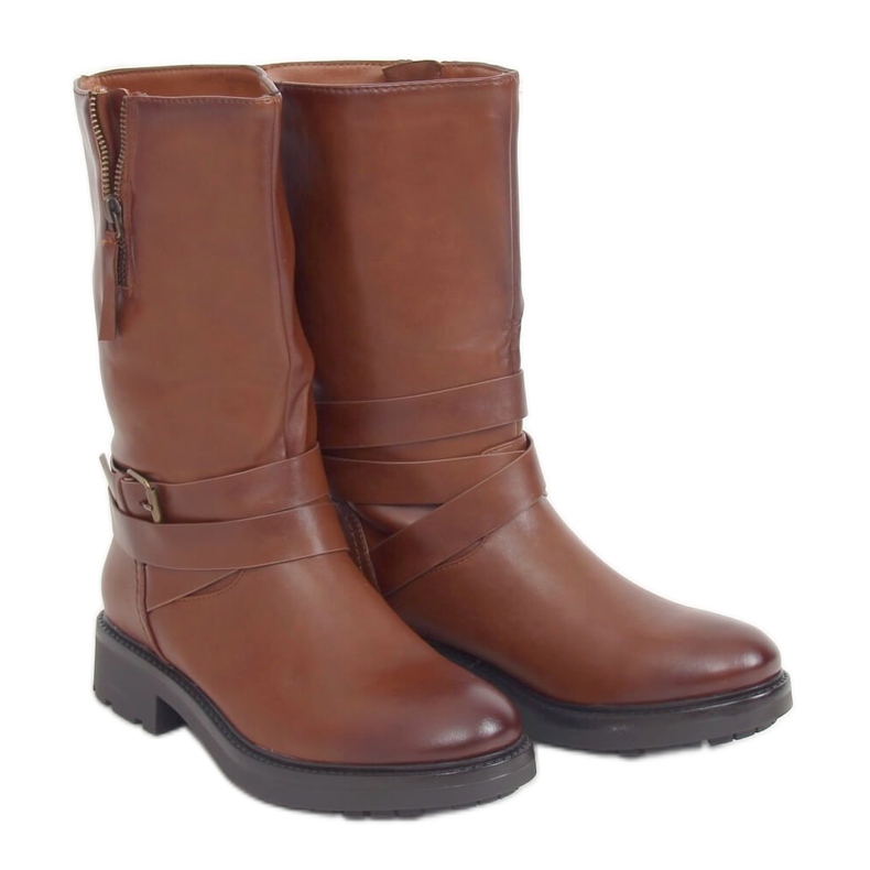 Stivali militari marroni RB98P Camel marrone