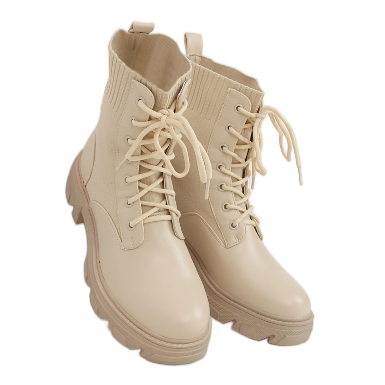 Stivali con tomaia a calzino beige 1998 Beige