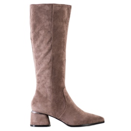 Filippo Stivali Con Tacco Decorativo beige