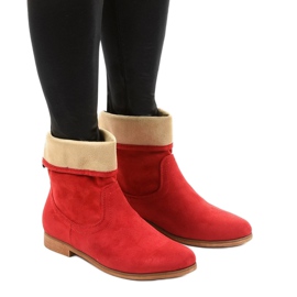 Stivali slip-on Islevine in simil camoscio rosso